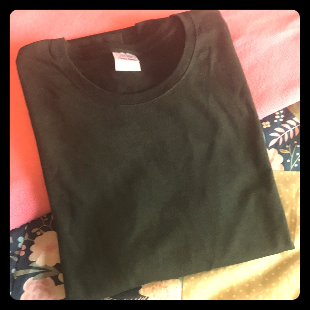 Long sleeve forest green 100% cotton T-shirt NWOT